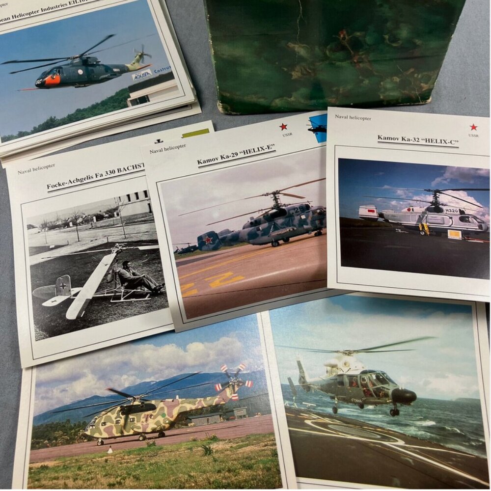 Edito Service Military Warplane Aircraft Helicopter Airplane Collector Cards Vtg